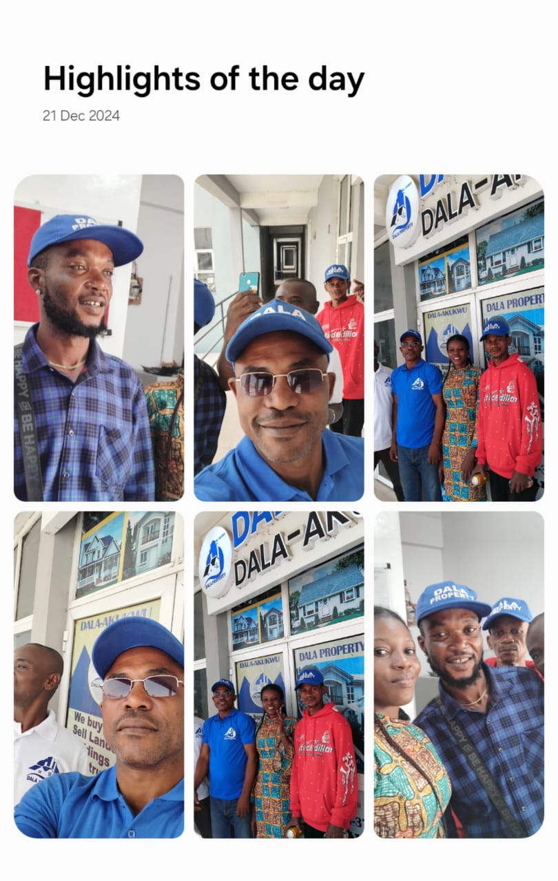 Dala representatives and visitors at the company office
